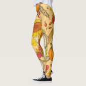 Pumpkin und Ahorn Blätter Muster. Leggings (Links)