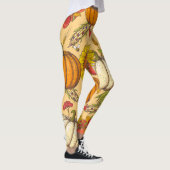 Pumpkin und Ahorn Blätter Muster. Leggings (Rechts)