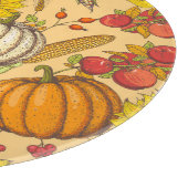 Pumpkin und Ahorn Blätter Muster. Schneidebrett (Ecke)