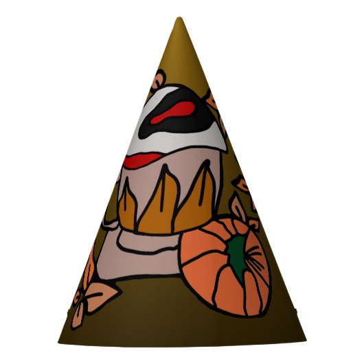 Pumpkin und Augenbrauen für Perfektion Partyhütchen (Vorderseite)