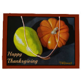Pumpkin und Birne große Geschenktasche Geschenktüte (Rückseite)