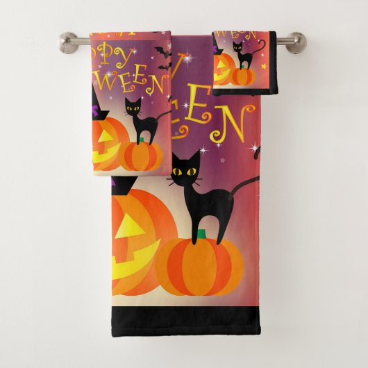 Pumpkin und Black Cats Badetuch Set (Insitu)