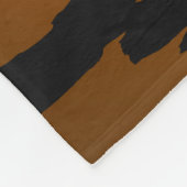 Pumpkin und Blätter Silhouette Fleecedecke (Ecke)