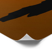 Pumpkin und Blätter Silhouette Poster (Ecke)