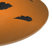 Pumpkin und Blätter Silhouette Schneidebrett (Ecke)