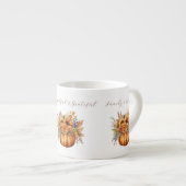 Pumpkin und Blume-Erntedank- Espressotasse (Vorderseite Rechts)