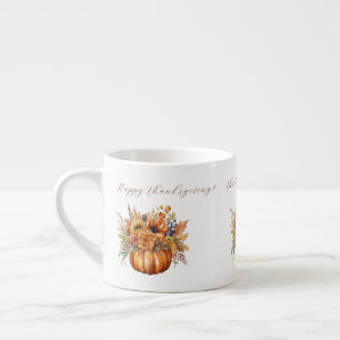 Pumpkin und Blume-Erntedank- Espressotasse