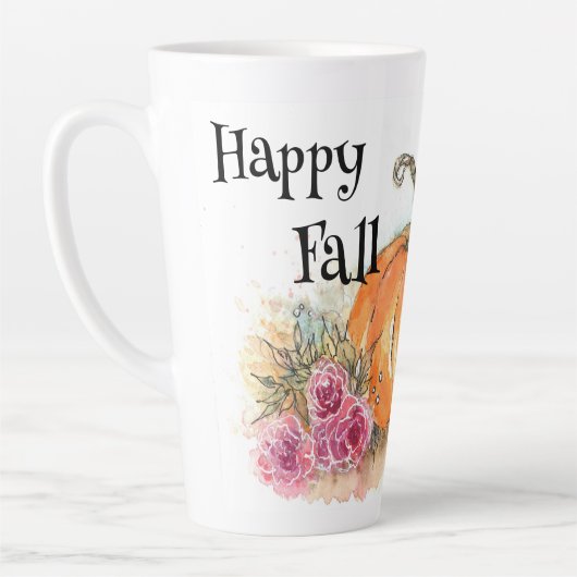Pumpkin und Blume Latte Tasse (Links)