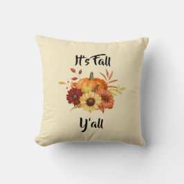 Pumpkin und Blume - Rustikales Bauernhaus Kissen