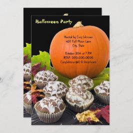 Pumpkin und Cupcakes Halloween-Party Einladung