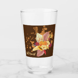 Pumpkin und Fall Blume Glass Tumbler