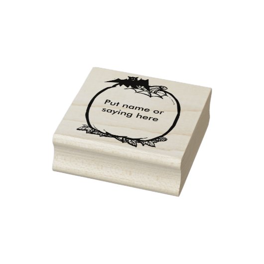 Pumpkin und Fledermausleder 2 Illustrationsart Bri Gummistempel (Stempel)