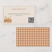 Pumpkin und Gewürz und alles Nizza Baby Dusche Begleitkarte (Vorne/Hinten)