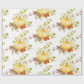 Pumpkin und Herbstlaub Gezelt Herbstsaison Geschenkpapier (Flach)