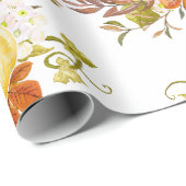 Pumpkin und Herbstlaub Gezelt Herbstsaison Geschenkpapier (Rolleneckpunkt)