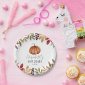 Pumpkin und Herbstleaves Babydusche Pappteller (Party)