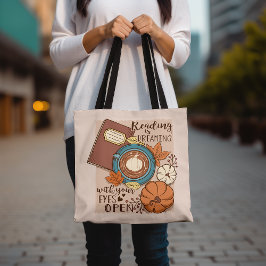 Pumpkin und Kaffee Buch Lover Inspiration Tasche
