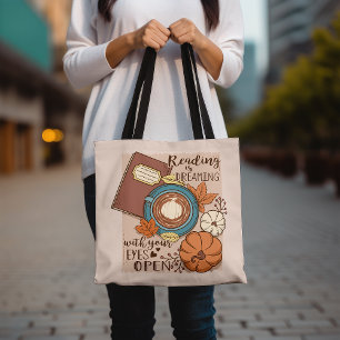 Pumpkin und Kaffee Buch Lover Inspiration Tasche