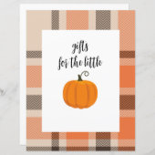 Pumpkin und Kariertes Geschenktisch-Poster (Vorne/Hinten)