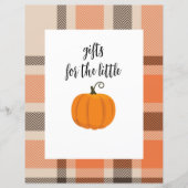 Pumpkin und Kariertes Geschenktisch-Poster (Vorderseite)