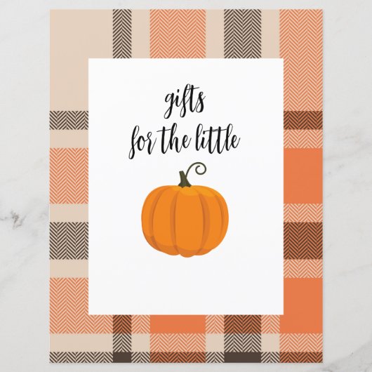 Pumpkin und Kariertes Geschenktisch-Poster (Vorderseite)