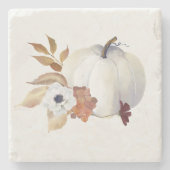 Pumpkin und Magnolia-Herbstfarben Steinuntersetzer (Vorderseite)