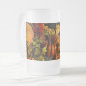 Pumpkin und Mum Arrangement Mattierte Tasse (Vorderseite Links)