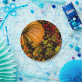 Pumpkin- und Mum-Arrangement Pappteller (Party)