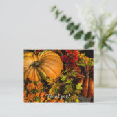 Pumpkin- und Mum-Arrangement Postkarte (Stehend Vorderseite)