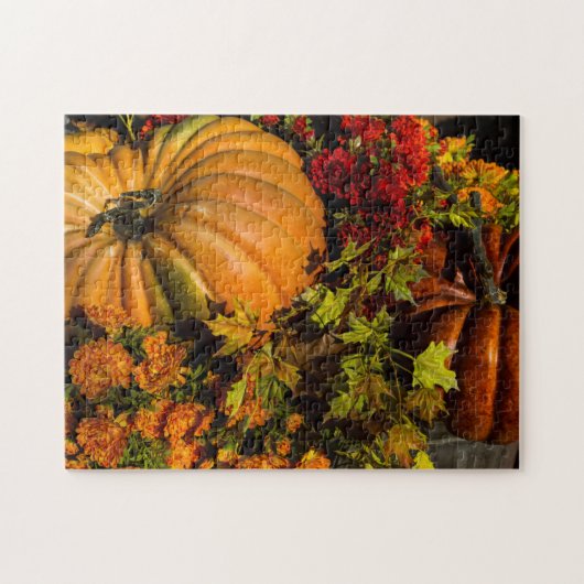 Pumpkin- und Mum-Arrangement Puzzle (Horizontal)