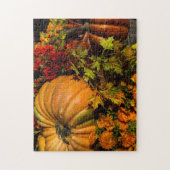 Pumpkin- und Mum-Arrangement Puzzle (Vertikal)