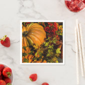 Pumpkin- und Mum-Arrangement Serviette (Beispiel)