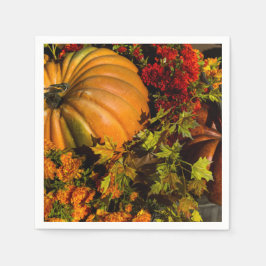 Pumpkin- und Mum-Arrangement Serviette