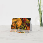 Pumpkin und Mum Arrangement Vielen Dank Karte (Vorderseite)