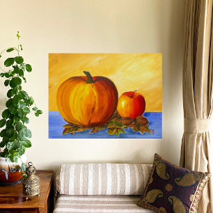 Pumpkin und Nuts Canvas Print Leinwanddruck