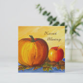 Pumpkin und Nuts Dankeskarte (Stehend Vorderseite)