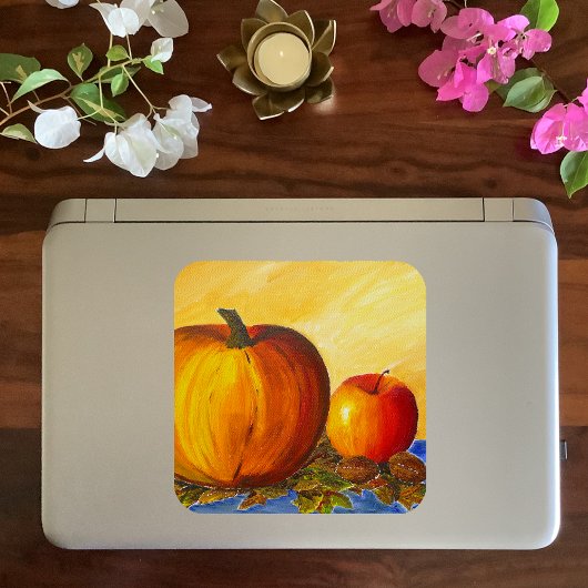 Pumpkin und Nuts Quadratischer Aufkleber