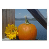 Pumpkin und Sonnenblumen am See (Vorderseite (Horizontal))
