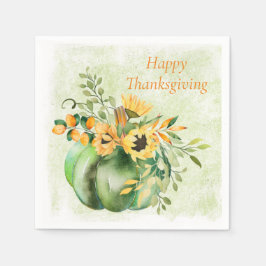 Pumpkin und Sonnenblumen Fall Paper Napkin Serviette