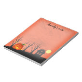 Pumpkin und Spuk Haus Notizblock (Rotiert)