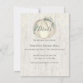 Pumpkin und String Lights Rustische Details und In Einladung (Vorderseite)