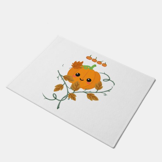 Pumpkin- und Weinkleber Fußmatte (Schrägansicht)