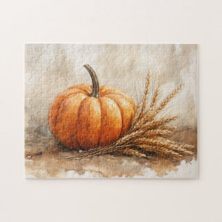 Pumpkin und Weizen ernten Stillleben Puzzle