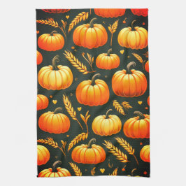 Pumpkin und Weizen Küchentücher
