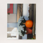 Pumpkin und White Mums - Martha's Vineyard Puzzle (Vertikal)