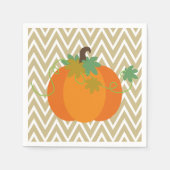 Pumpkin und Zickzack Zigzag Musterpapier Napkins Serviette (Vorderseite)