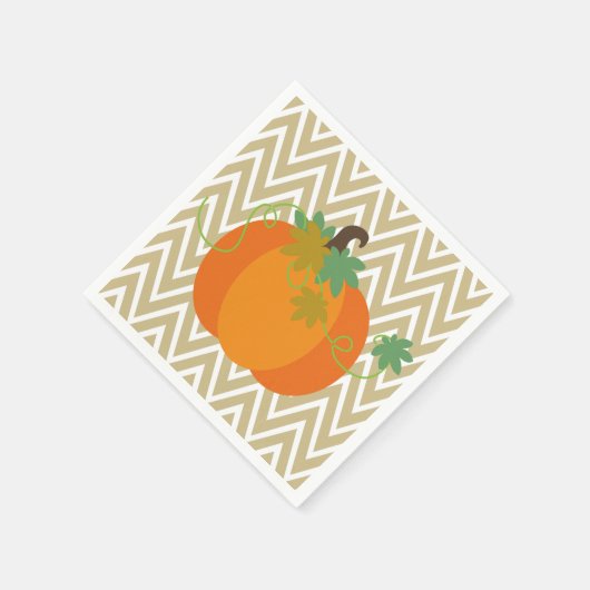 Pumpkin und Zickzack Zigzag Musterpapier Napkins Serviette (Ecke)
