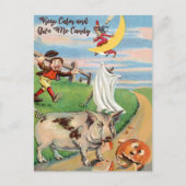 Pumpkin-Unfall mit Pig Postkarte (Vorderseite)