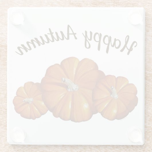 Pumpkin-Untersetzer Glasuntersetzer (Rückseite)