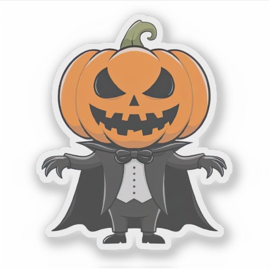 Pumpkin Vampire Aufkleber (Vorderseite)